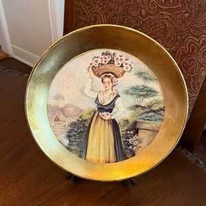 Vintage Gloria Limoges France Anjanas Collectible Decorative Plate #1402 Beatriz